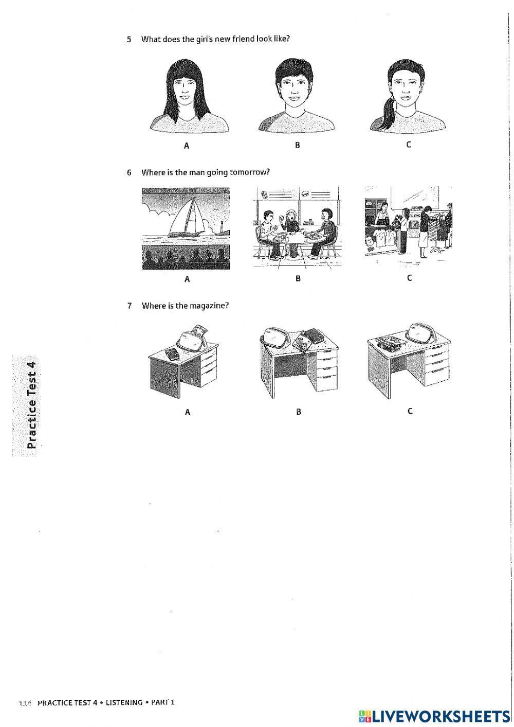 PET trainer oxford test 4 listening