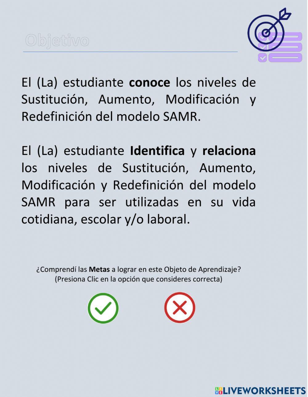 Objeto de aprendizaje -Modelo SAMR