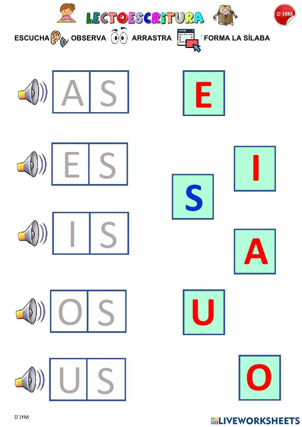 Sílaba inversa as es is os us
