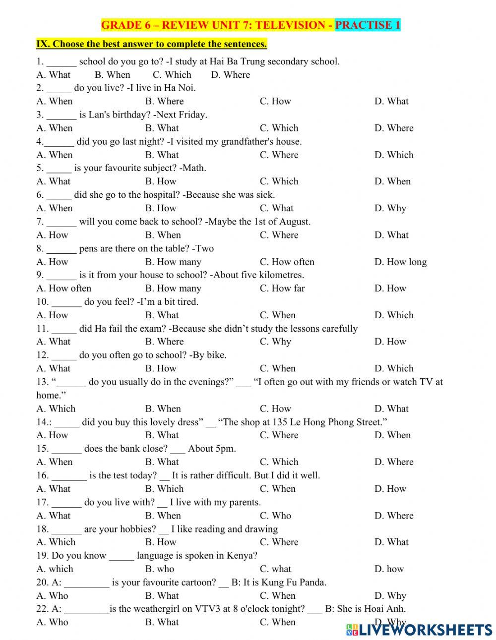 G6-review u7 practise 1