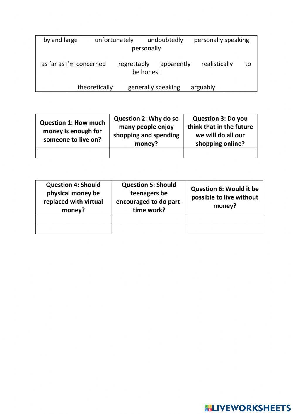IE3, Unit 4, Speaking, Exercise 8