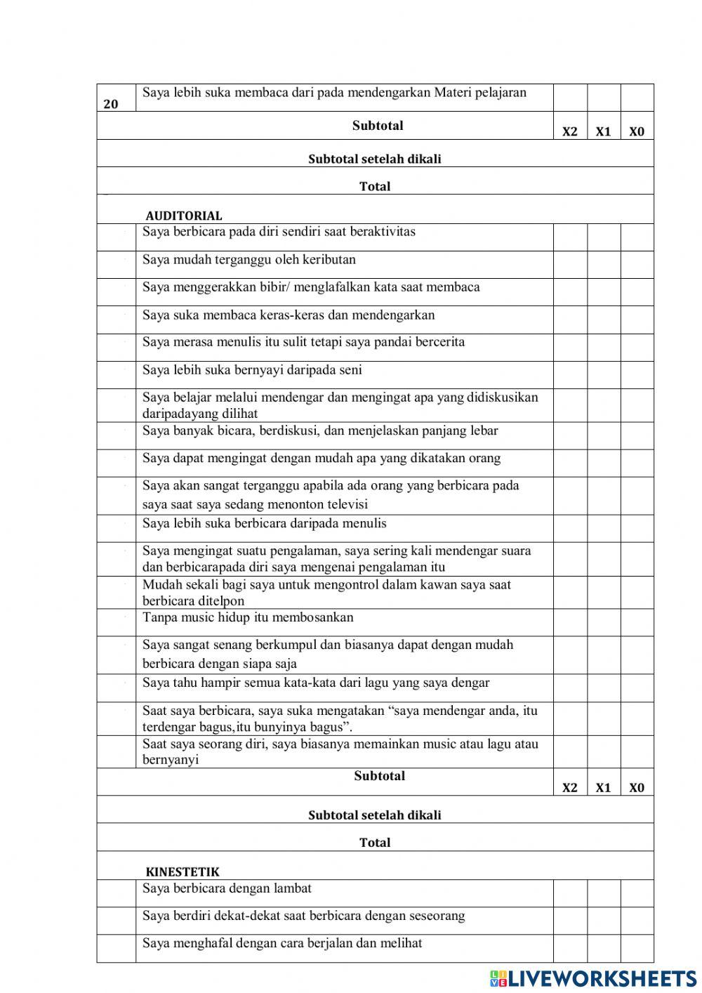 Angket peserta didik