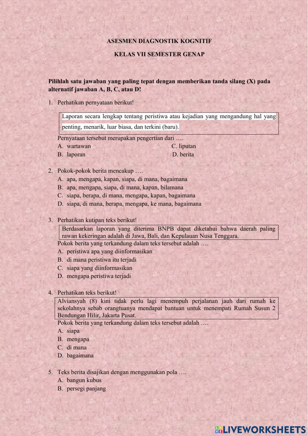 Asesmen diagnostik kognitif