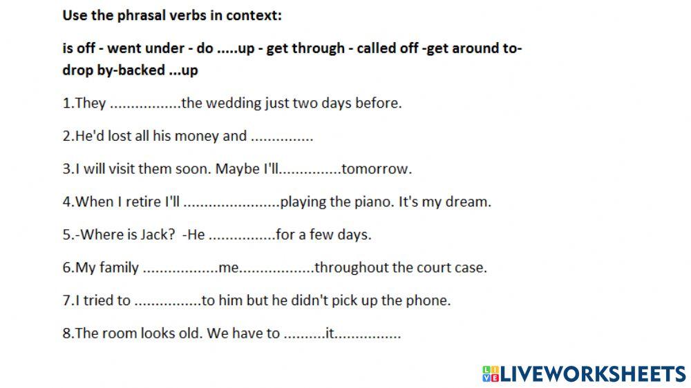 Writing emails phrasals