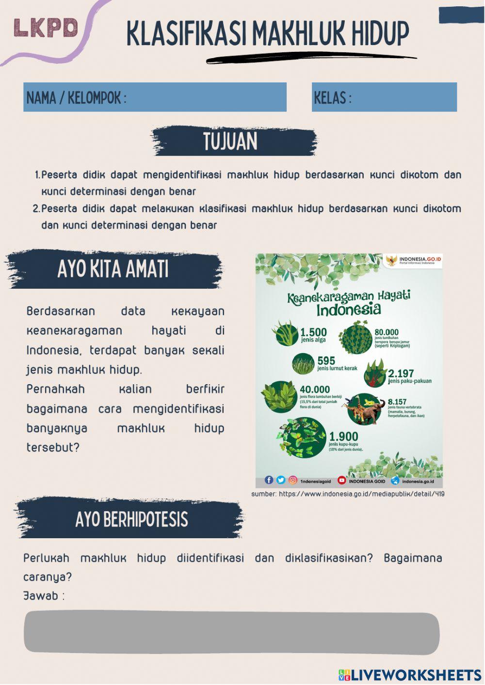 Klasifikasi Makhluk Hidup