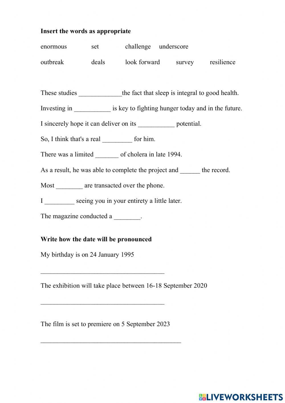 Article 2 excercises