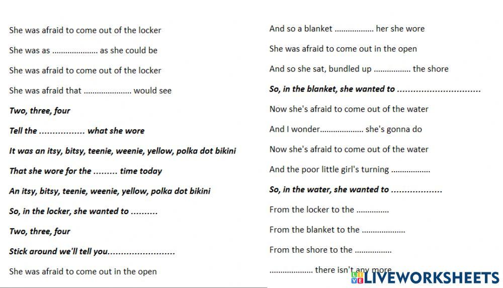 Itsy bitsy teenie weenie yellow polka dot bikini