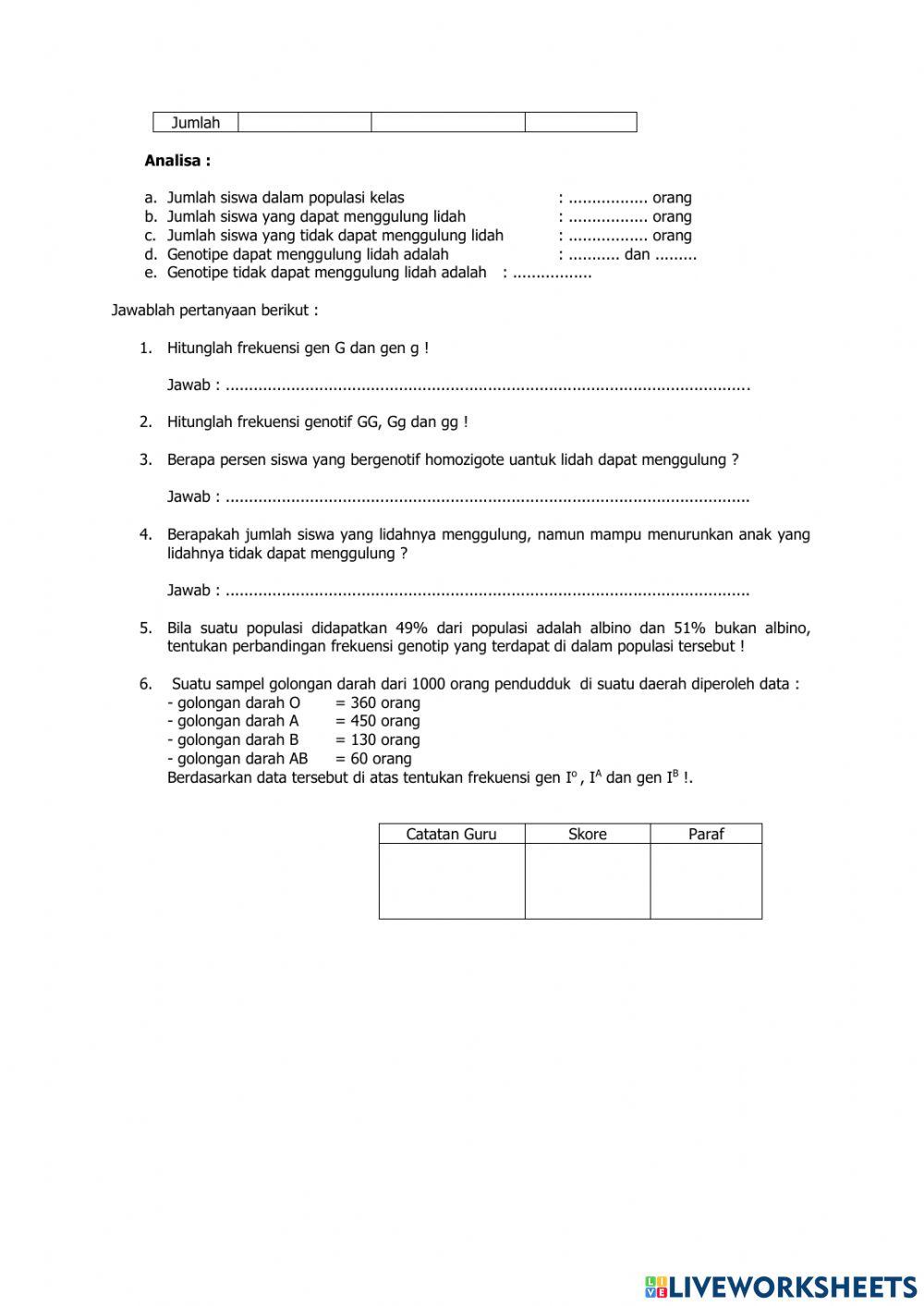 Hukum Hardy Weinberg