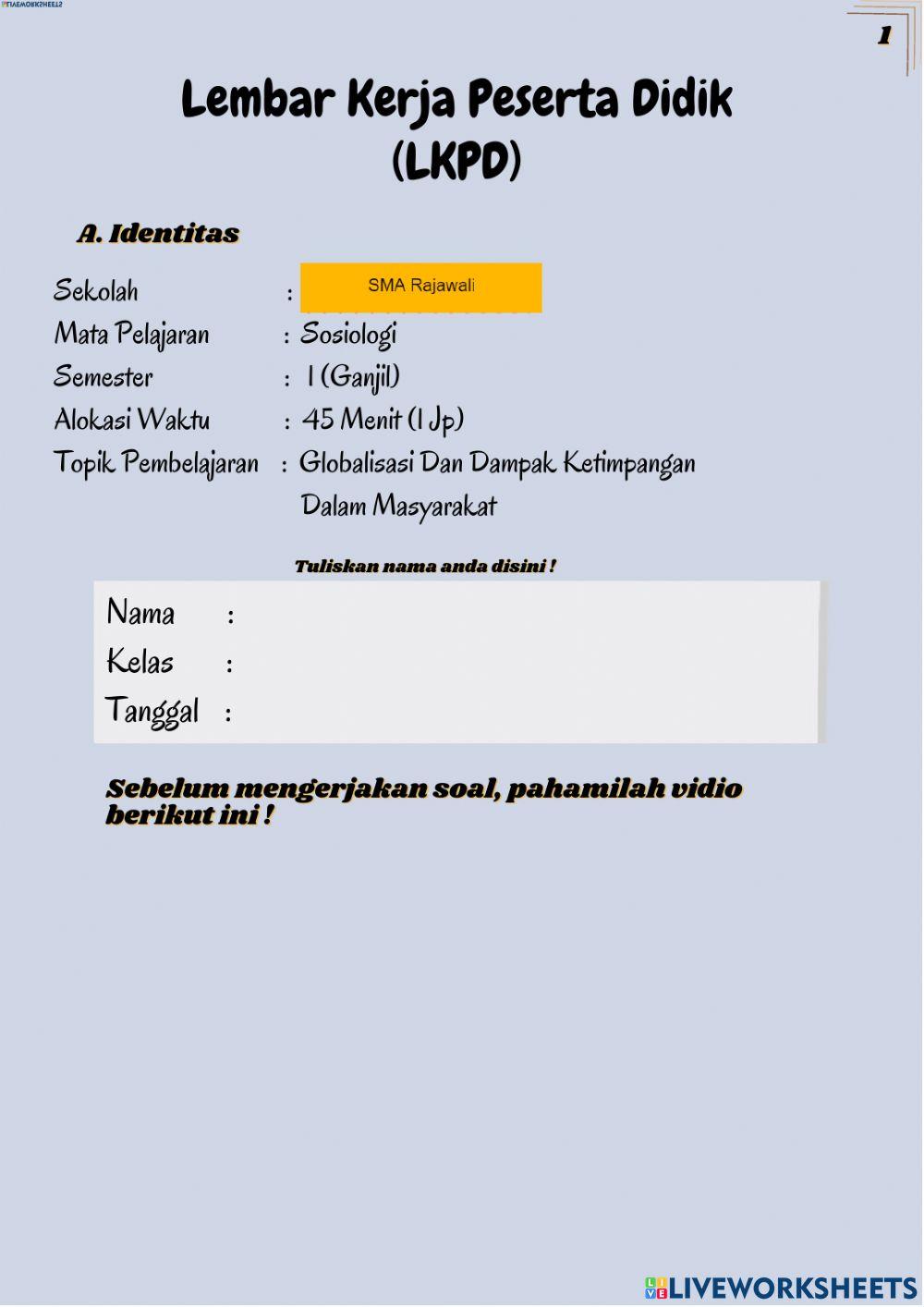 Sosiologi Ketimpangan XII Rajawali