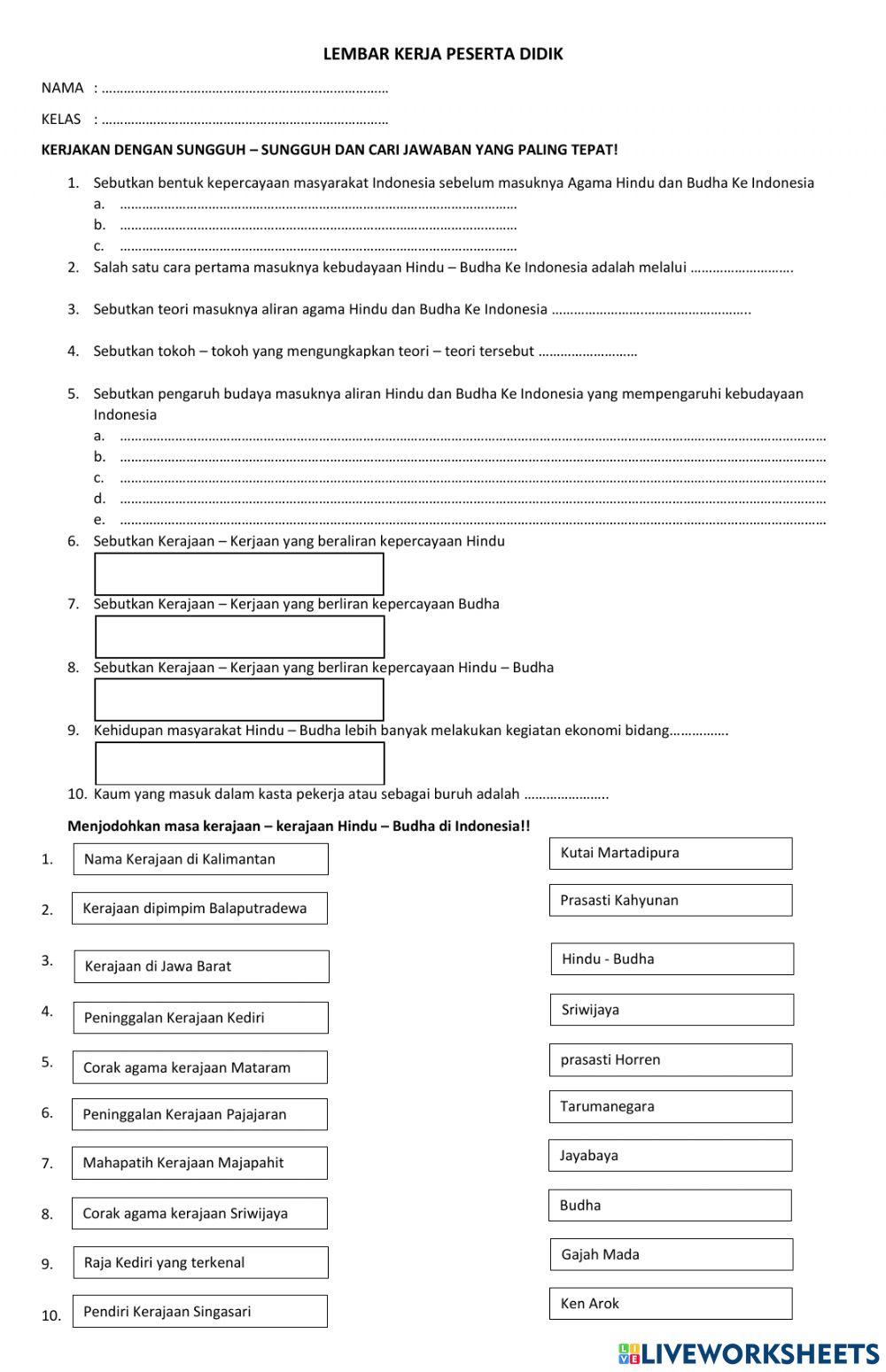 Masa hindu - budha dan kerajaan