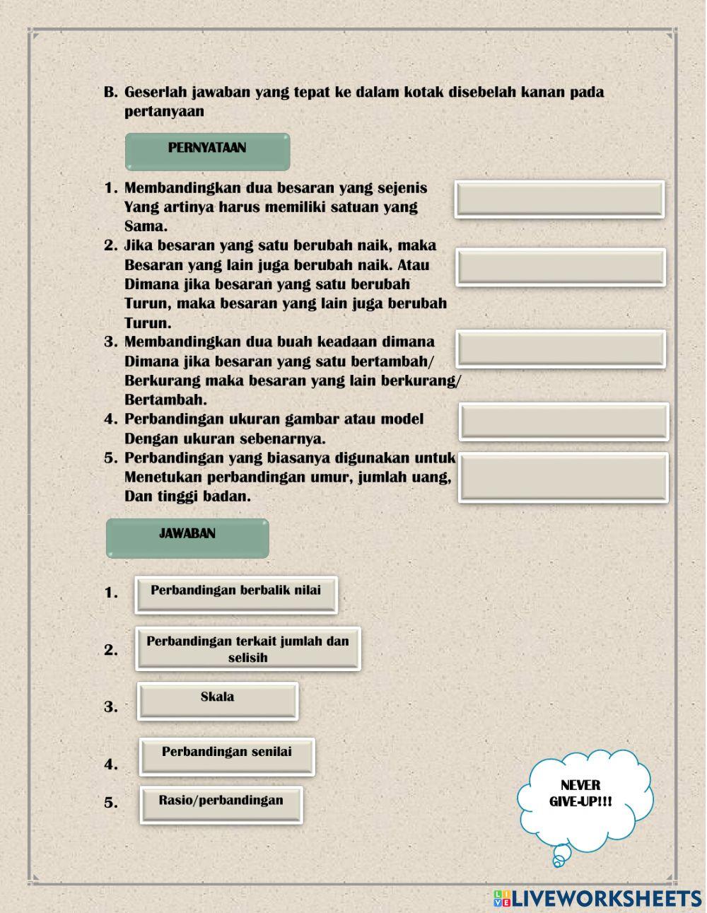 Lkpd materi perbandingan