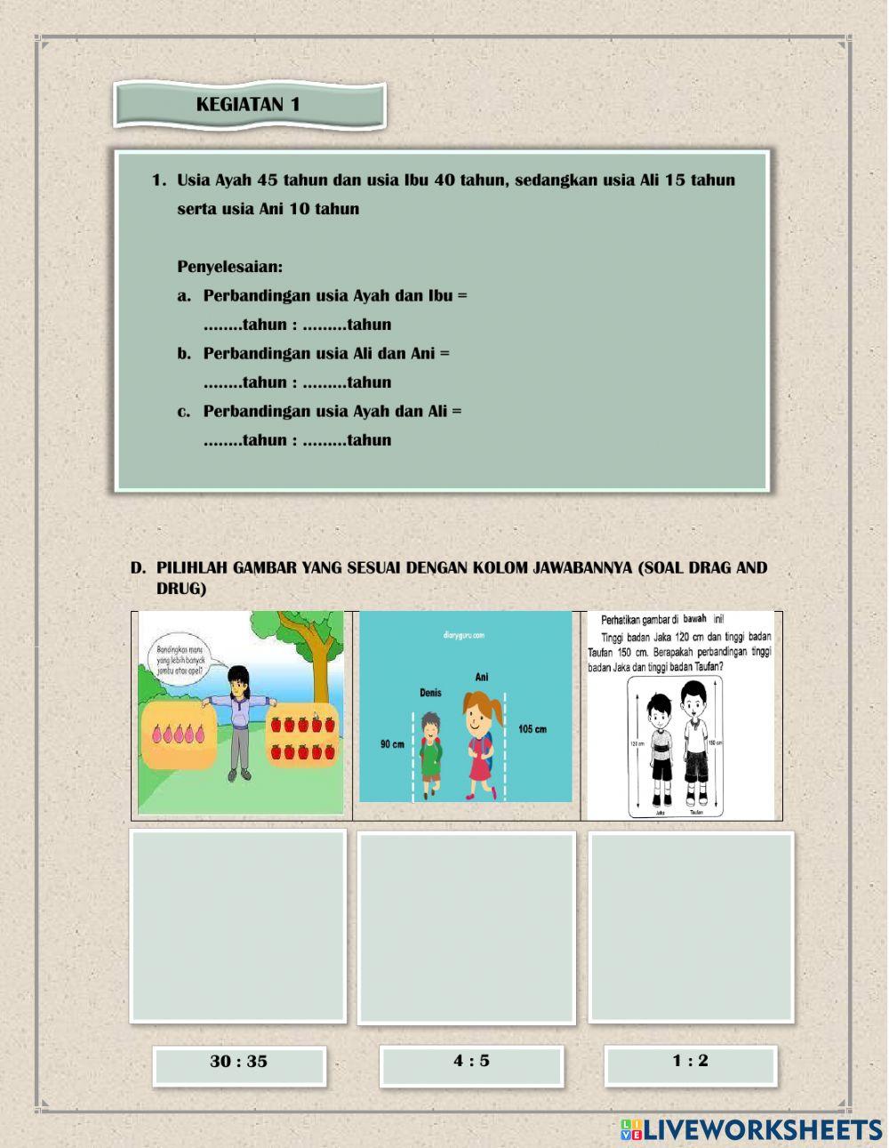 Lkpd materi perbandingan