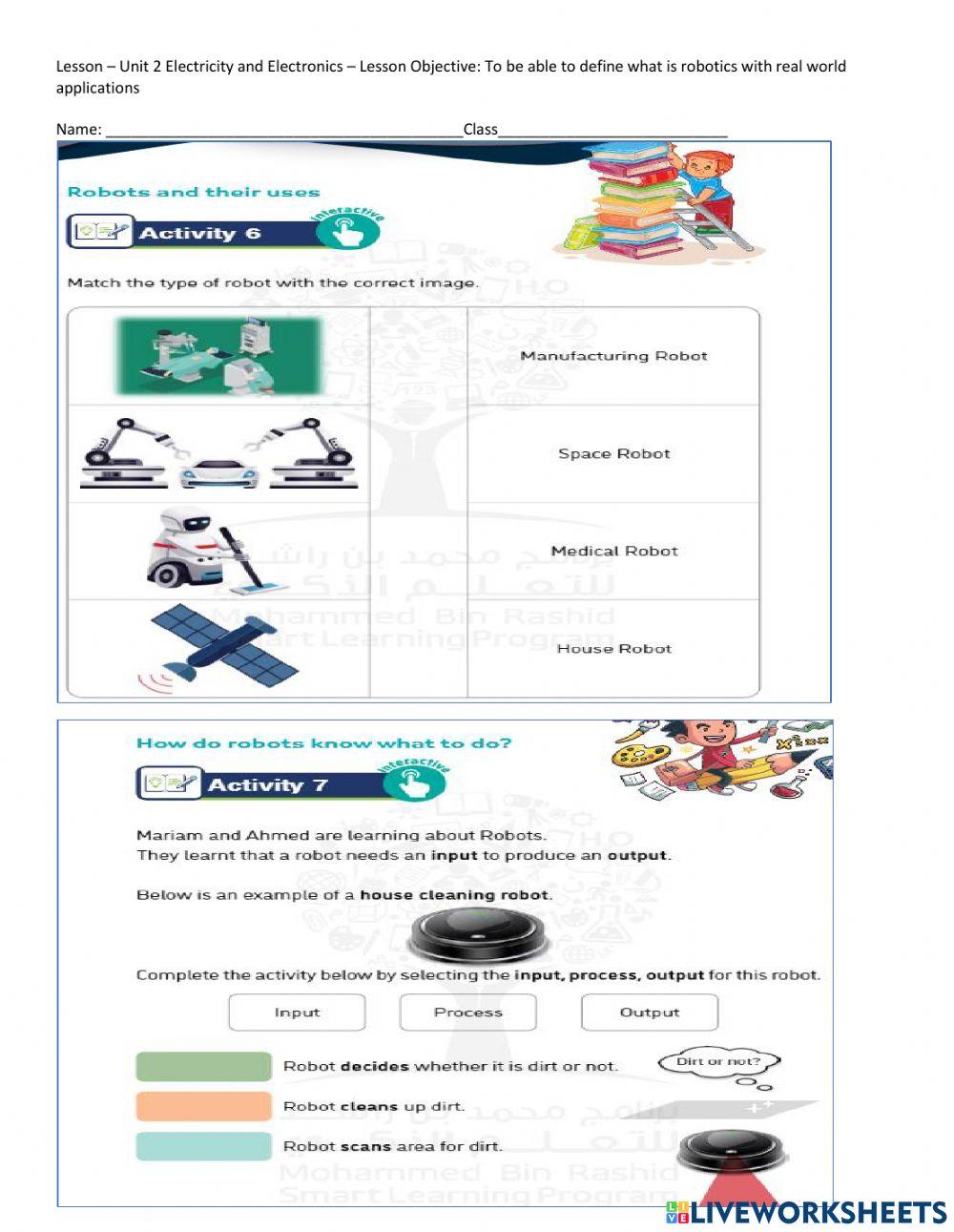Unit 2 Introduction to robots
