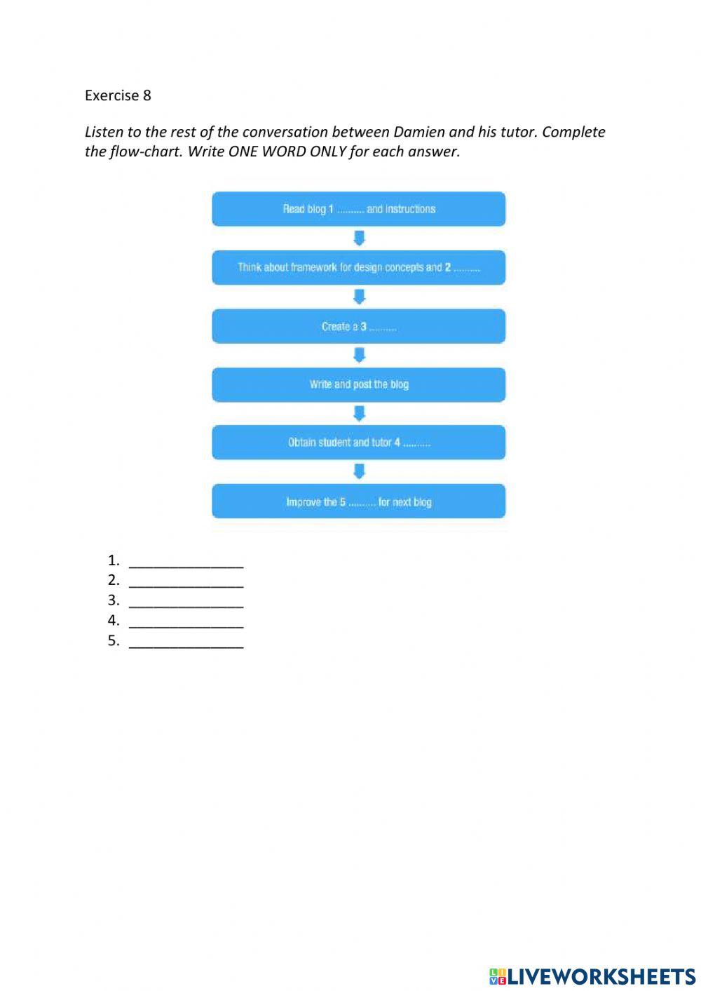 IE3, Unit 6, Listening, Exericise 8