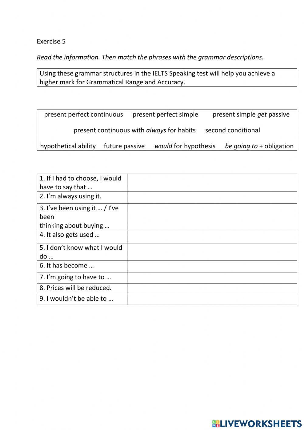 IE3, Unit 6, Speaking, Exercise 5