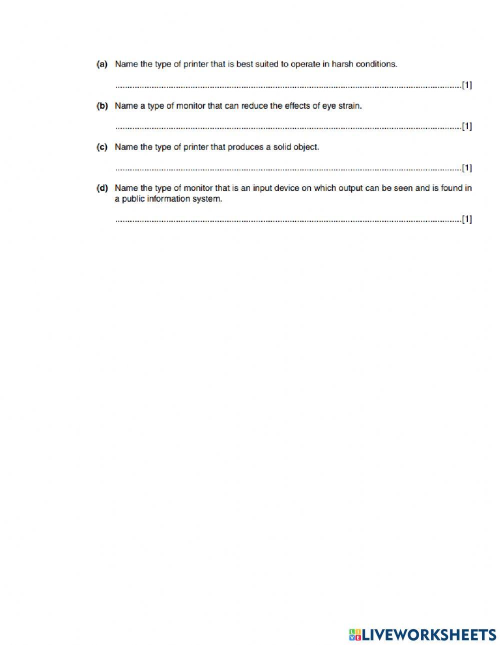 Input output 2 online exercise for | Live Worksheets