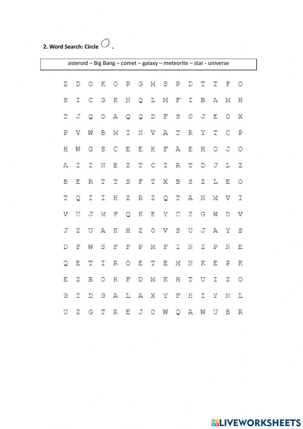 Worksheet 4: Universe theory