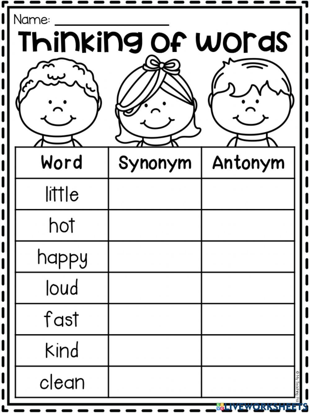 Antonyms-Synonyms