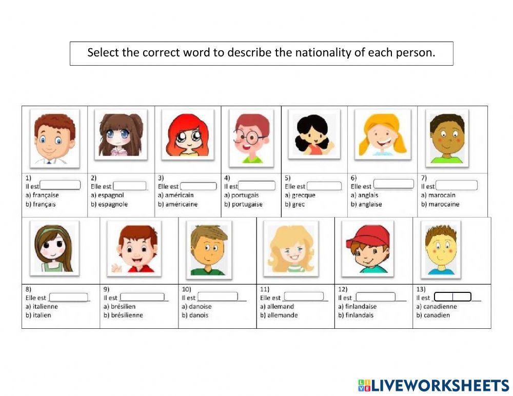 quelle-est-ta-nationalite-online-exercise-for-live-worksheets