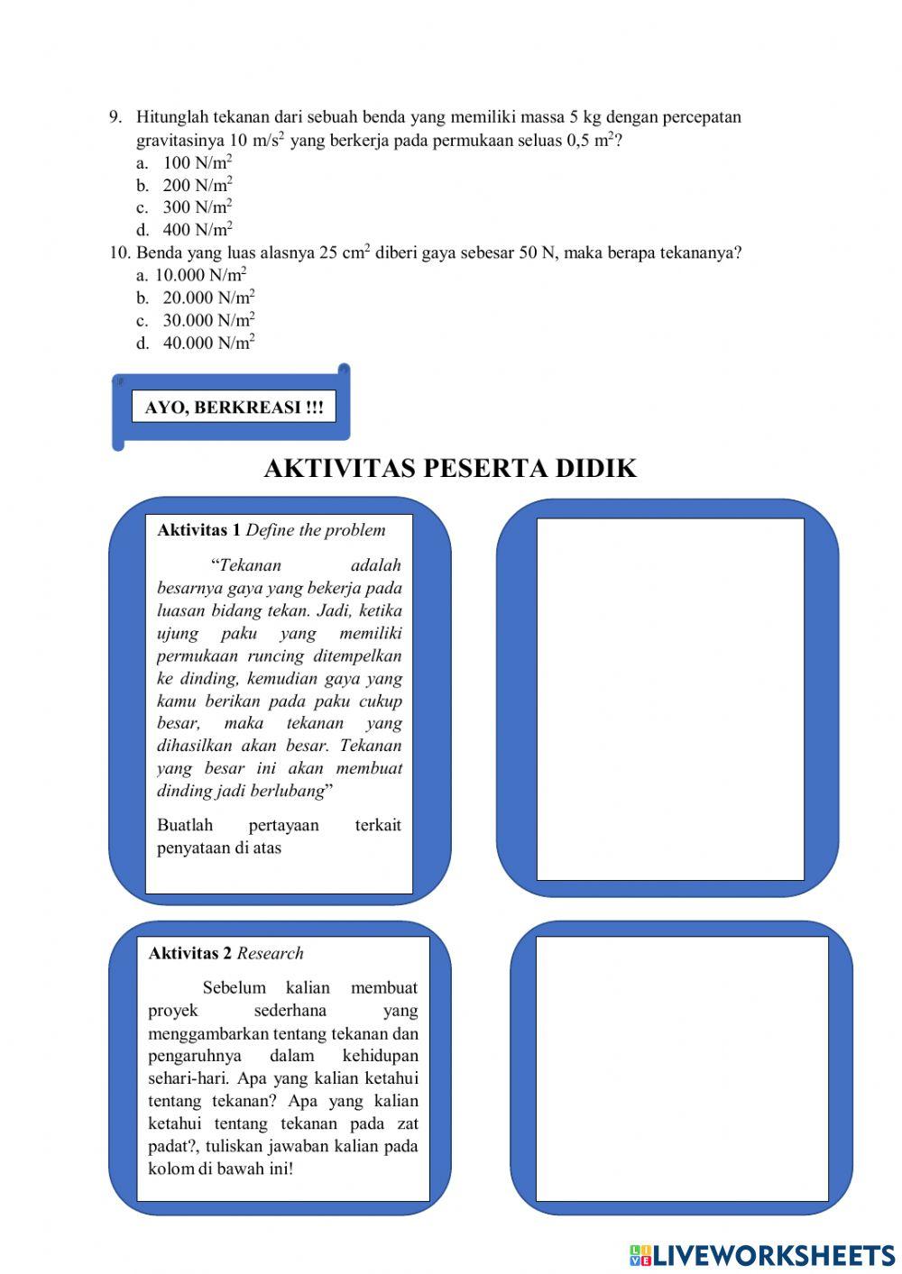 Tekanan pada zat padat