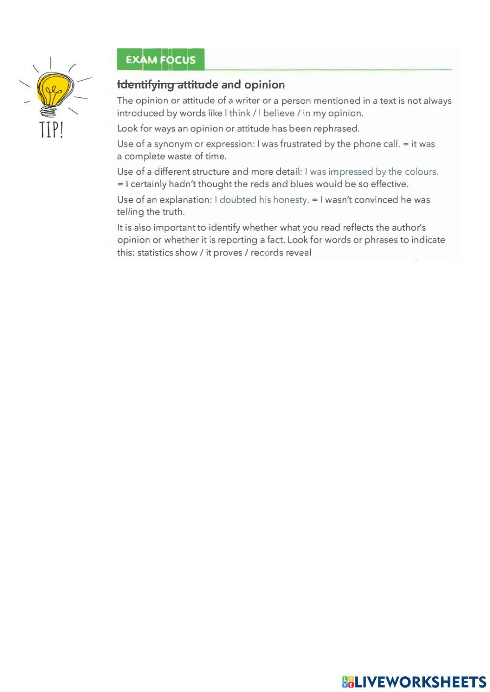 FCE Use of English + reading practice