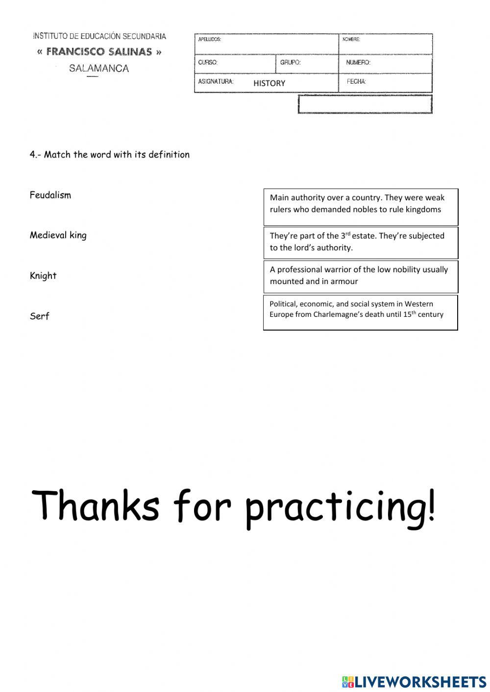 Definitions: Feudalism