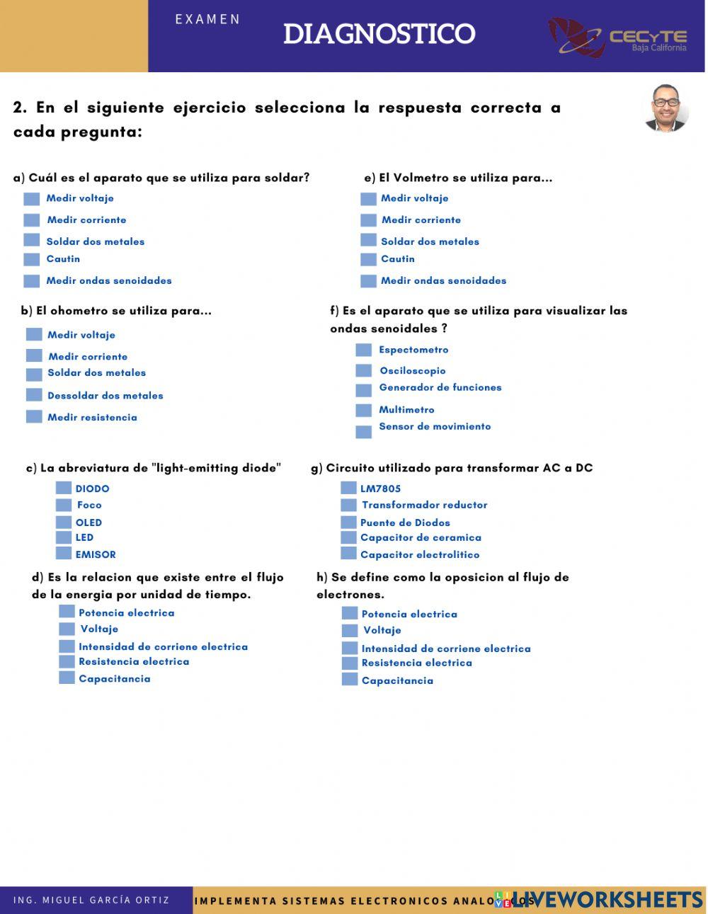 Diagnostico de Electronica