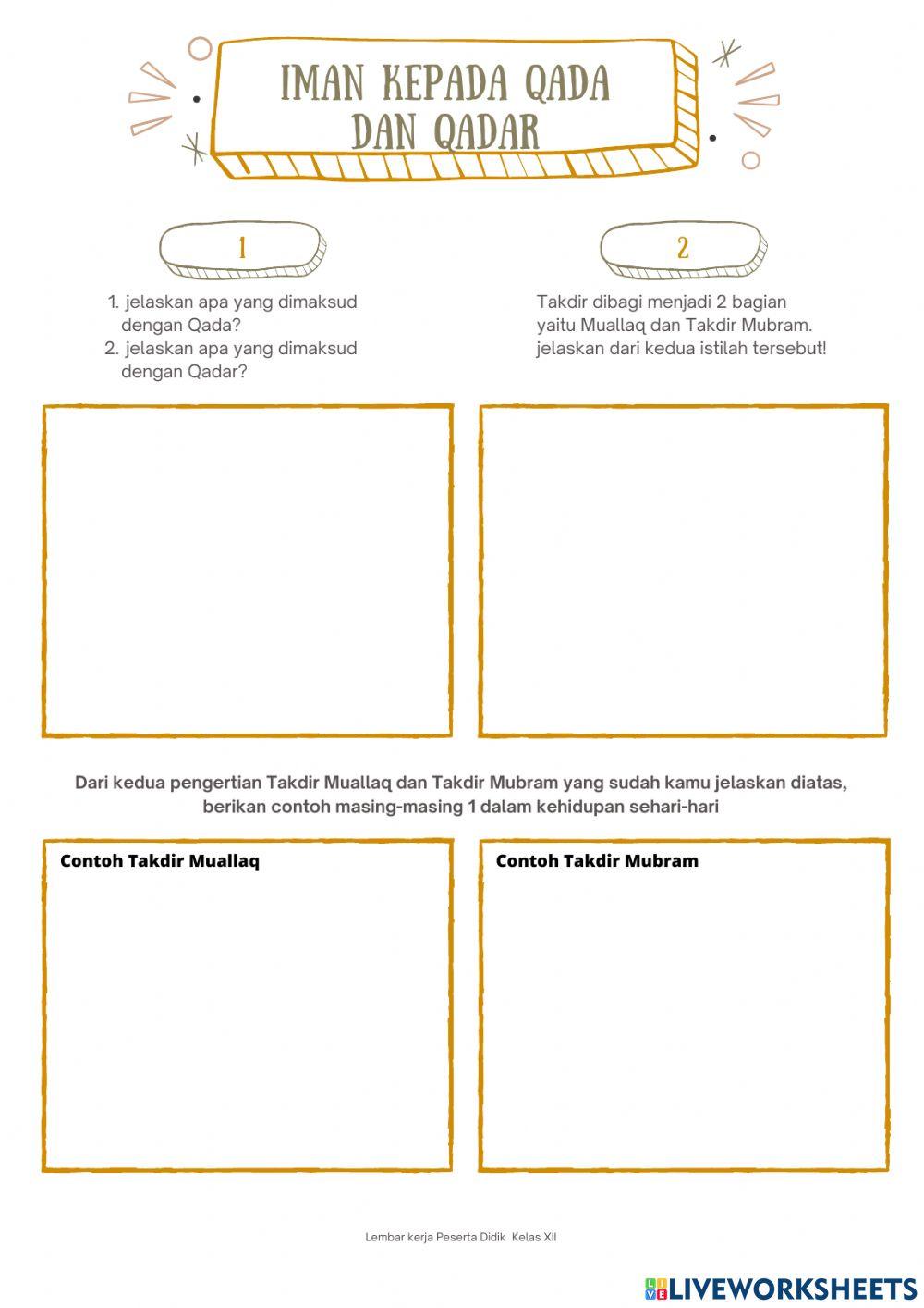 Iman Kepada Qada dan Qadar