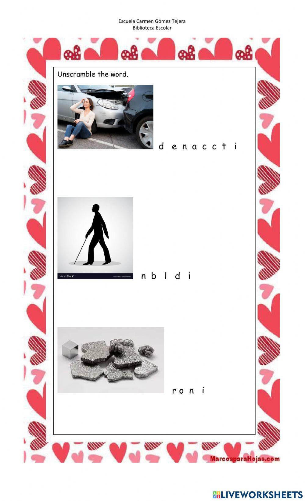 Vocabulario en inglés