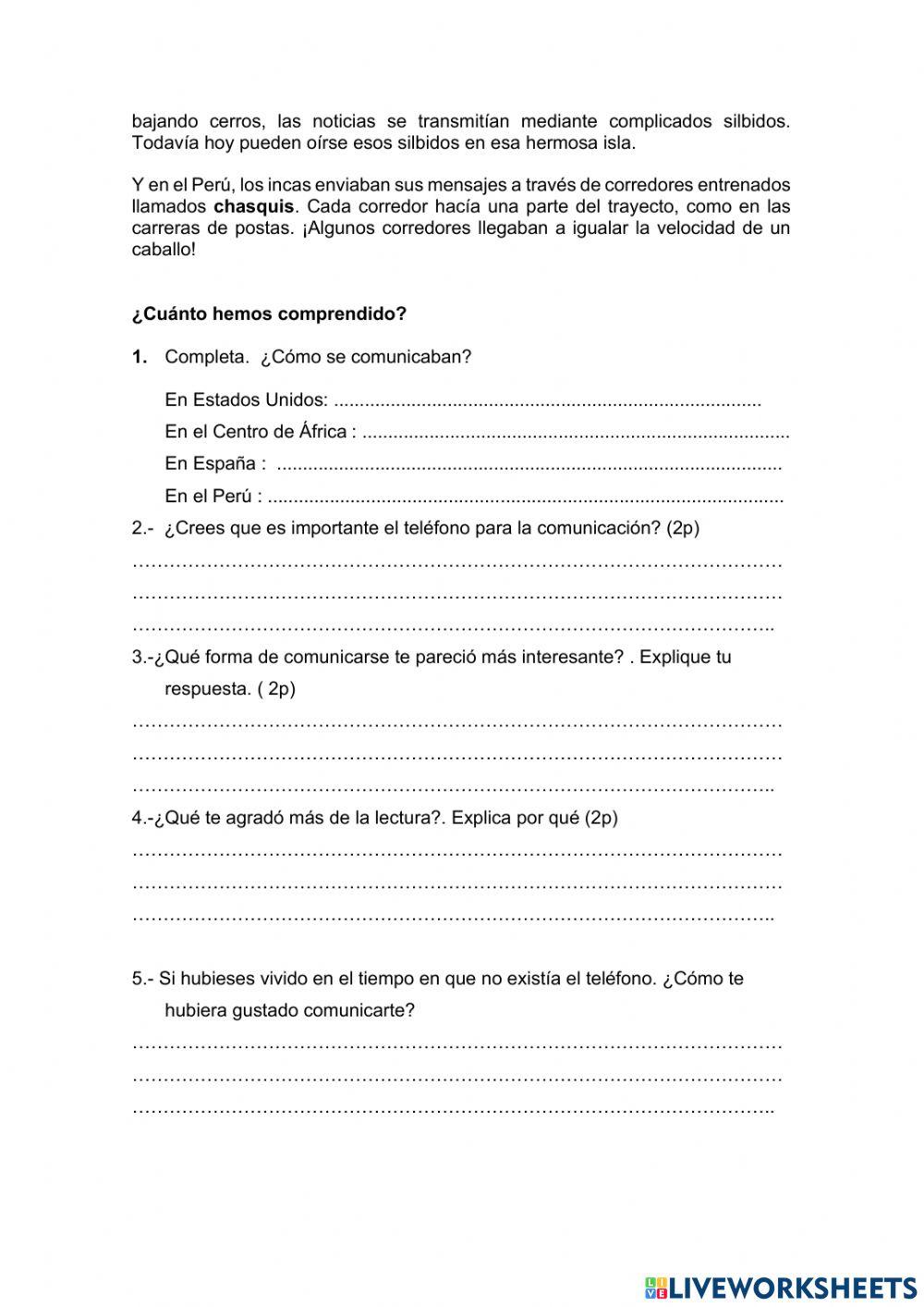 Comprensión lectora