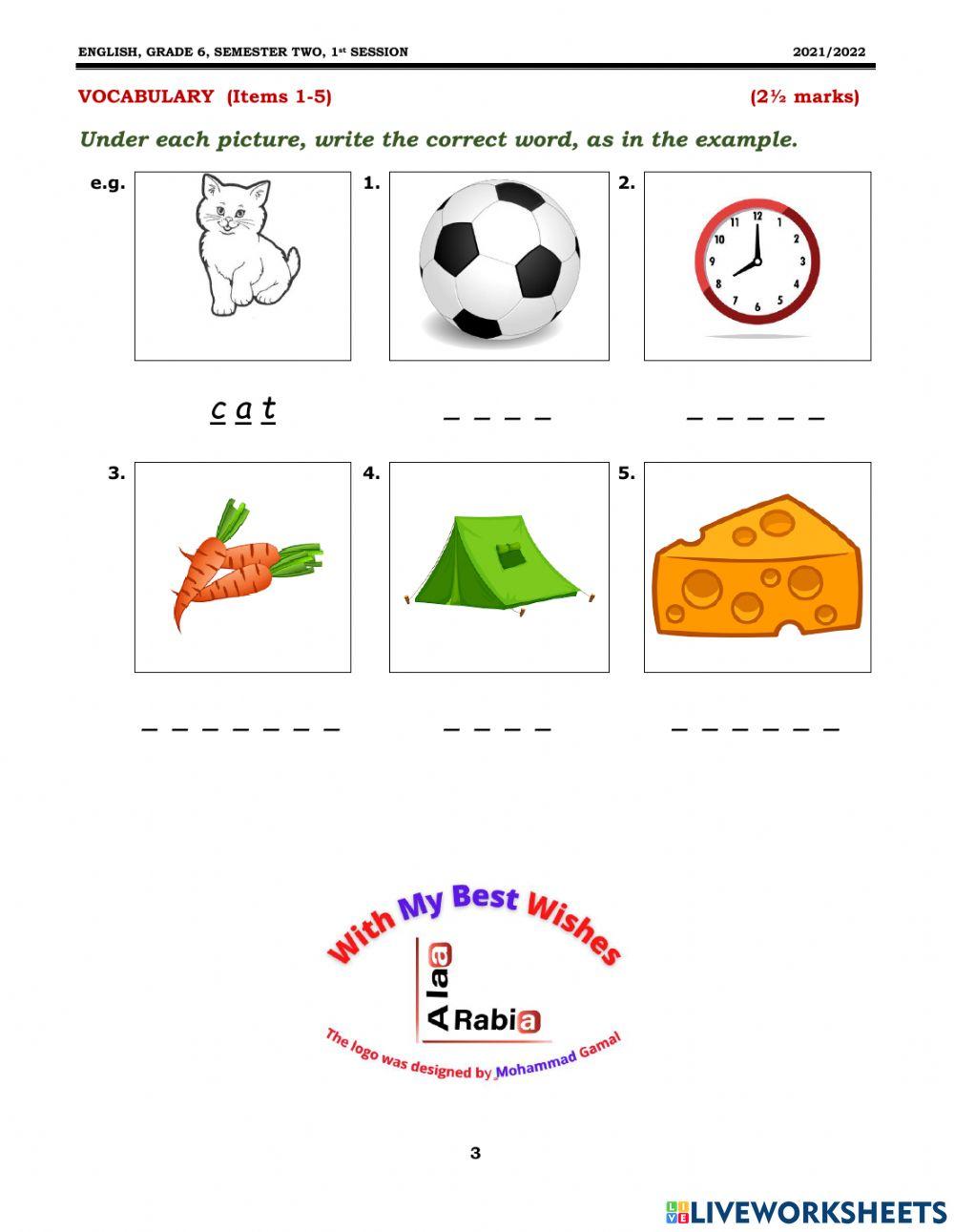 Grade 6 MOCK EXAM  S 2