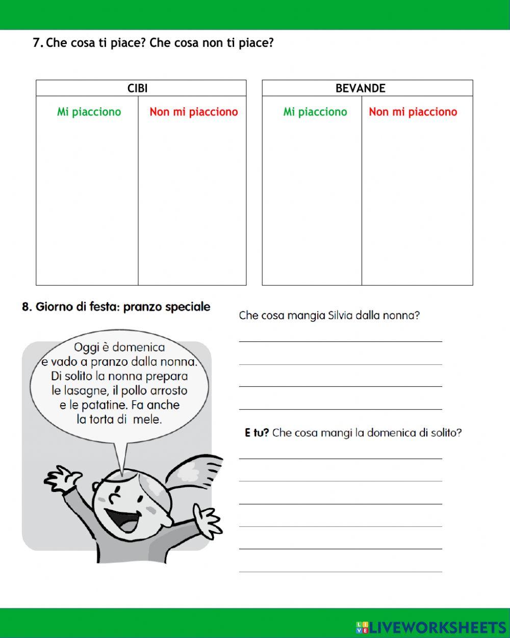 Ti piace la pizza? - Vocabolario A2