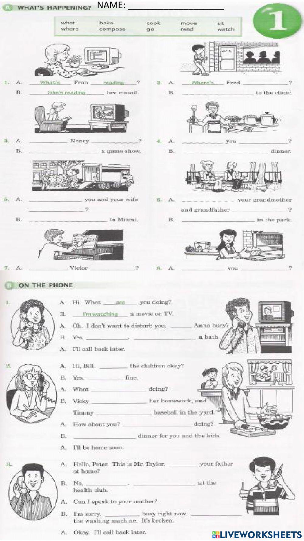 L2. CH1. Pgs 2 -3. Whats happening?