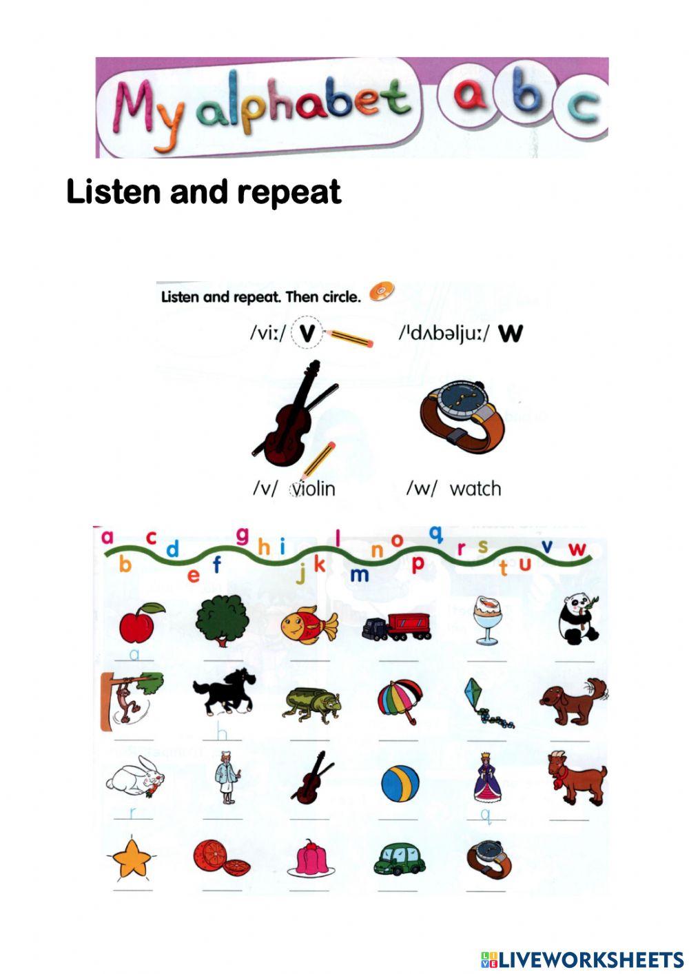 My alphabet V, W (Fly High 1)