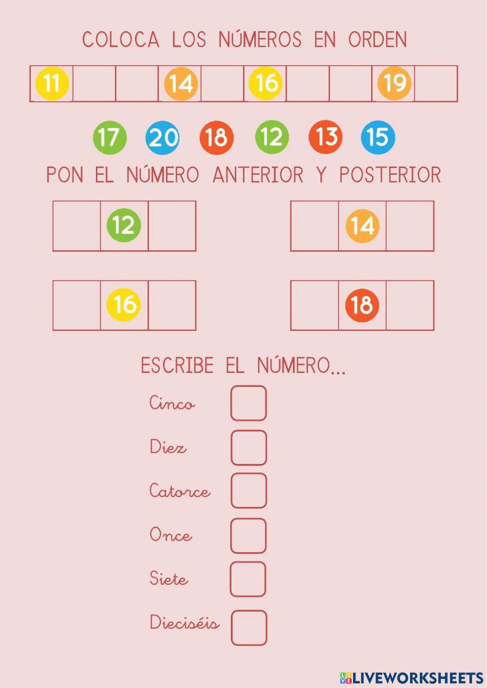 Números hasta el 20