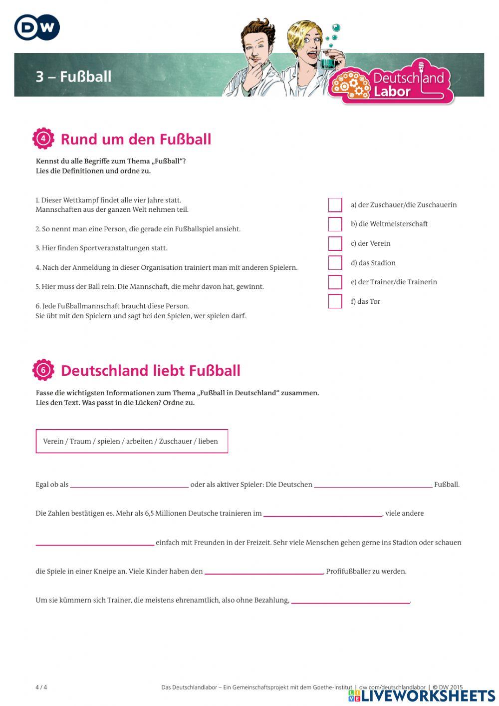 Deutschlandlabor Thema Fußball
