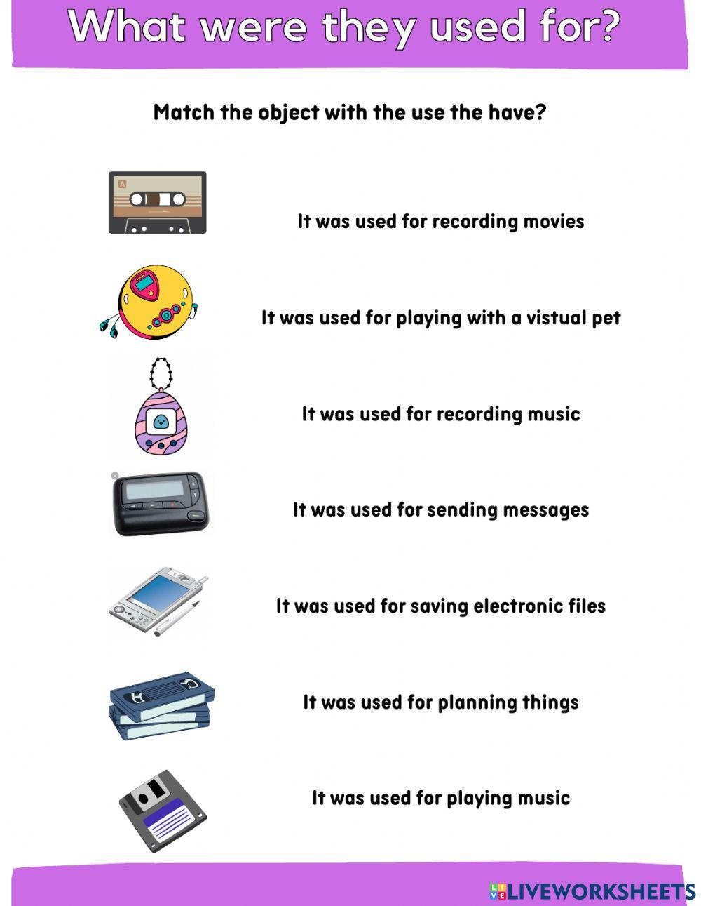 What were they used for? - Big English 5 Unit 7