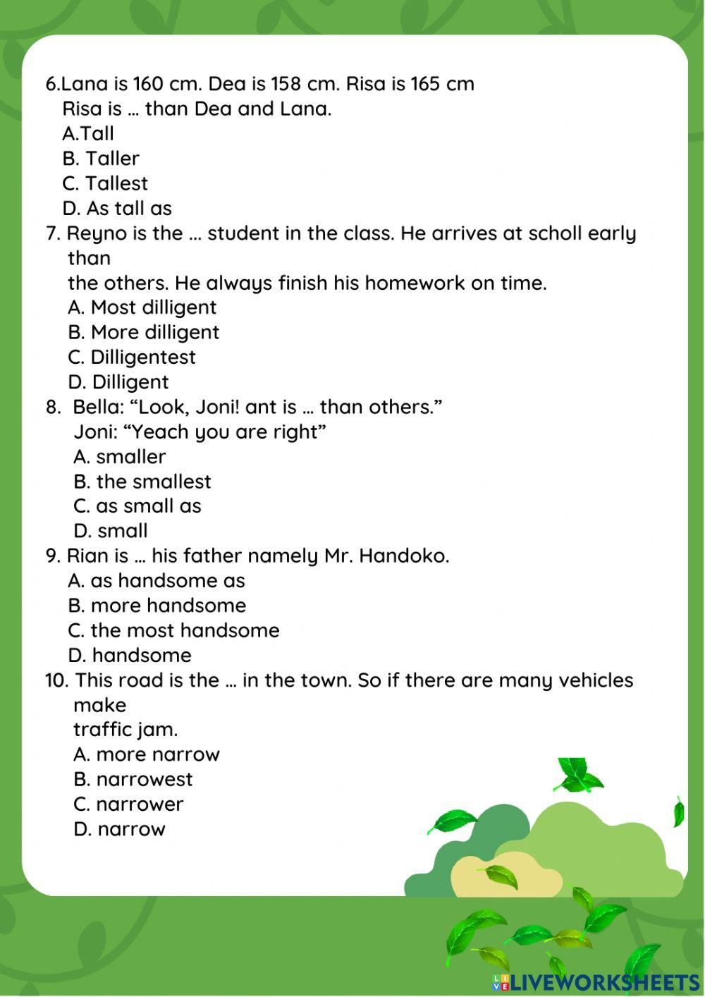 LKPD Degrees Of Comparison