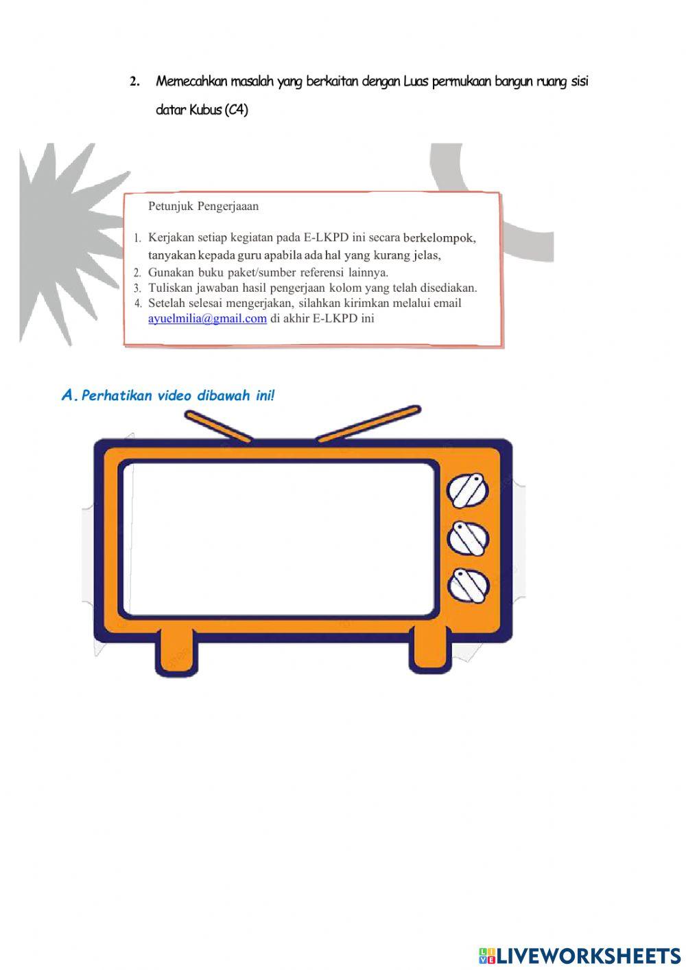 Lkpd luas permukaan kubus