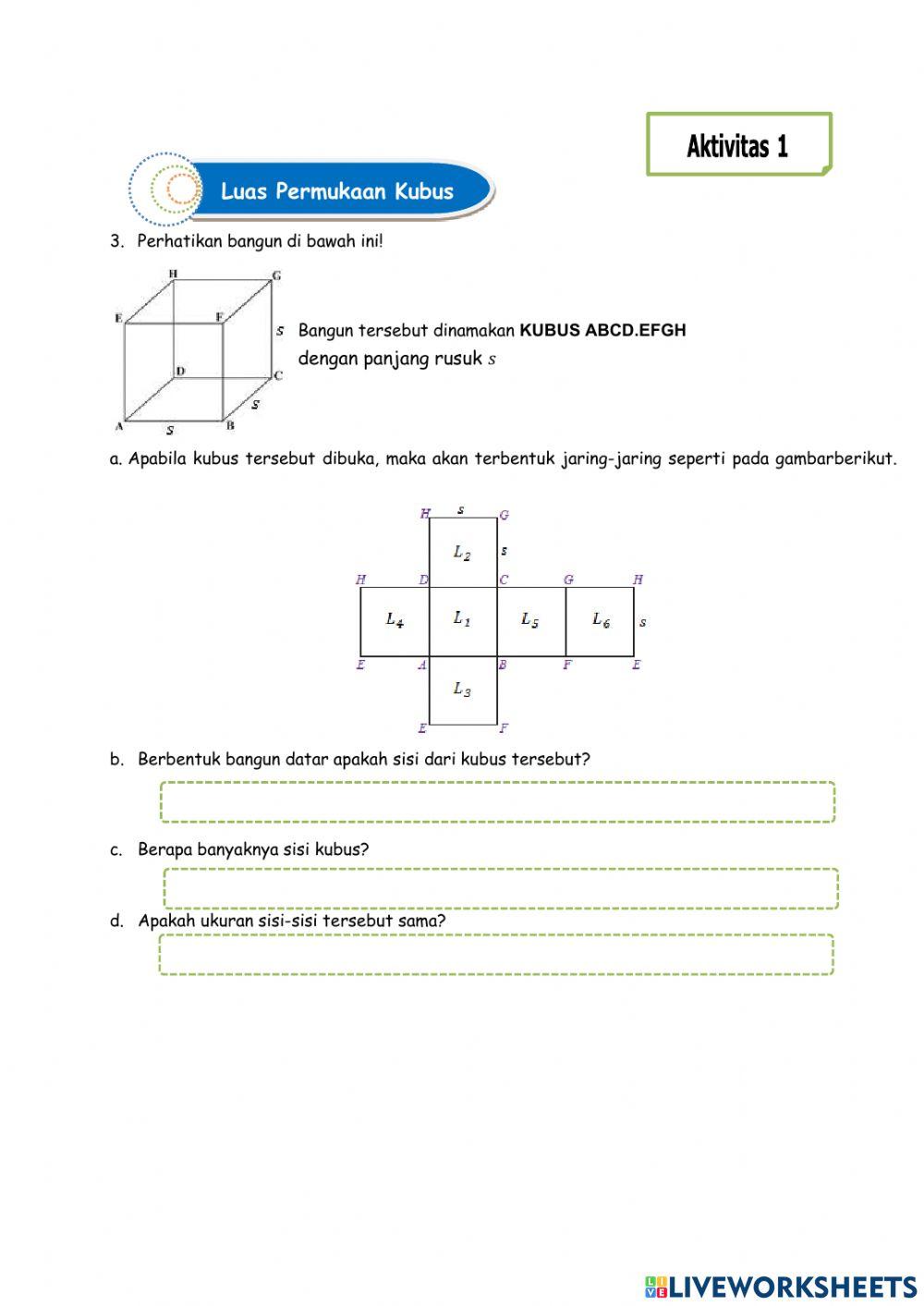 Lkpd luas permukaan kubus