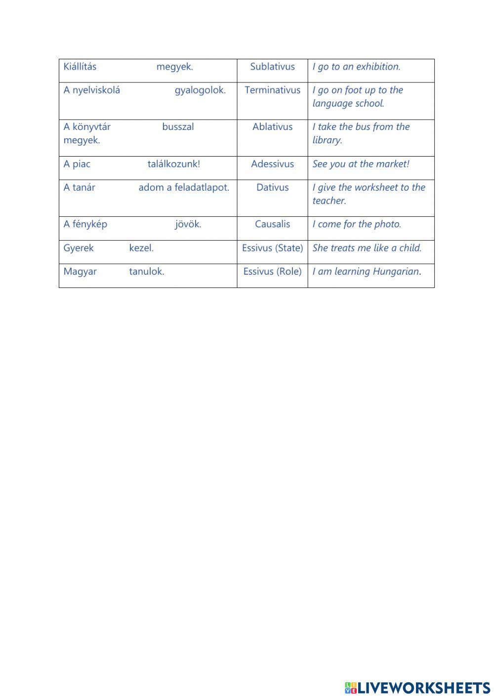Adverbial suffixes 4