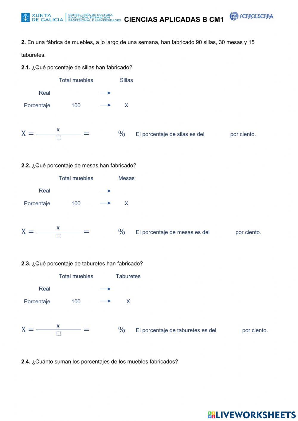 Ficha 9: Porcentajes