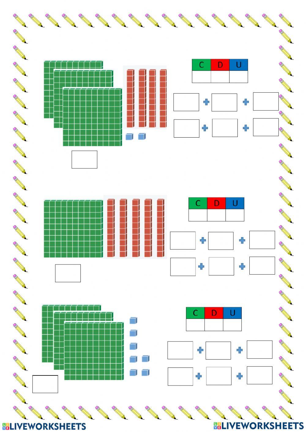 Descomposiciòn de centenas
