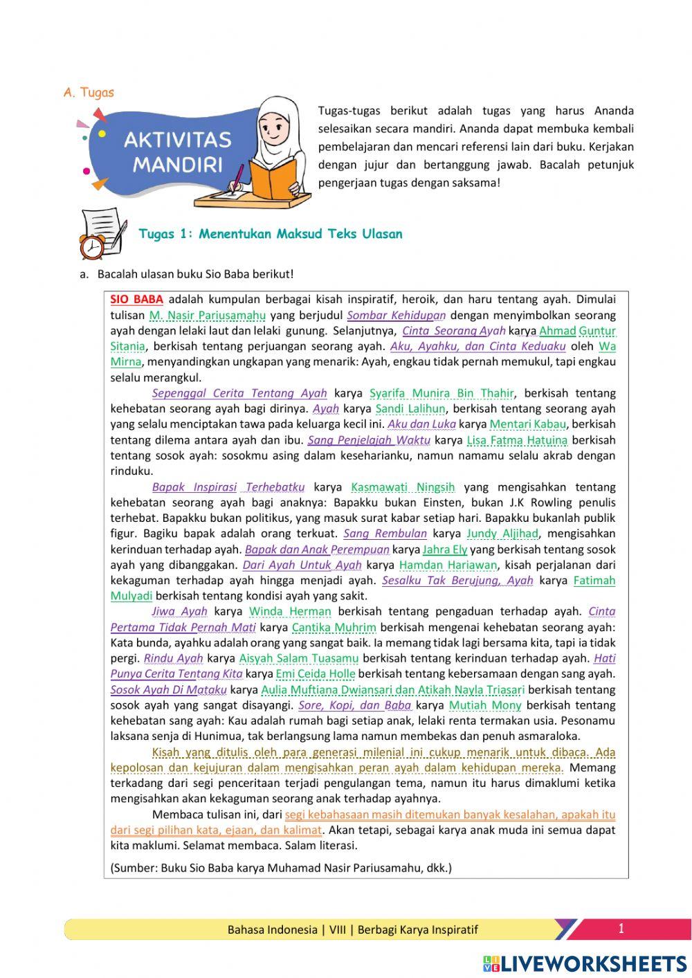 Identifikasi teks ulasan baru