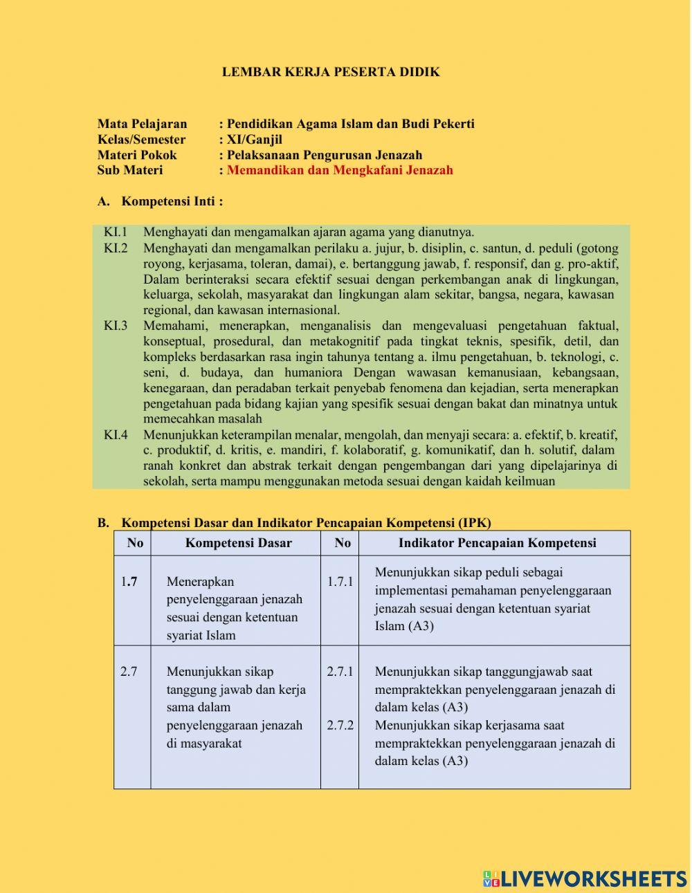 Lkpd penyelanggara jezanazah