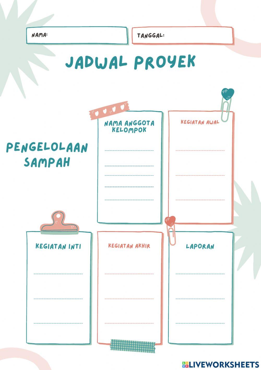 Jadwal pengelolaan sampah
