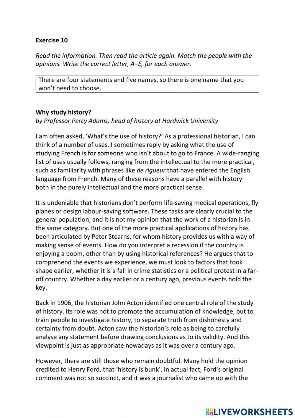 IE3, Unit 5, Reading, Exercise 10