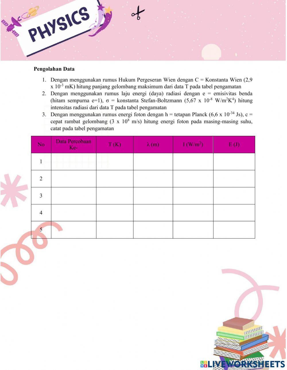 LKPD Radiasi Benda Hitam