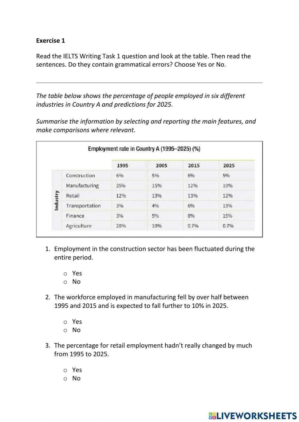 IE3, Unit 5, Writing, Exercise 1