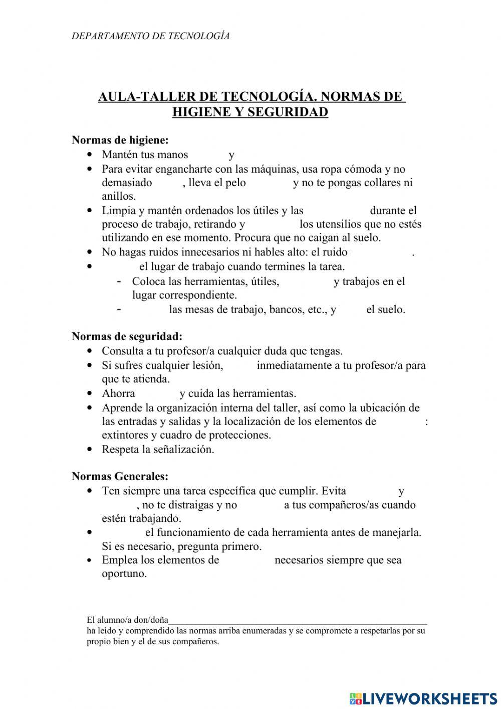 Normas Taller Tecnología